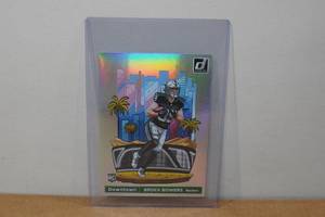 lot 66 image: 2024 Panini Prizm Brock Bowers Box Topper Downtown Rookie Football Card