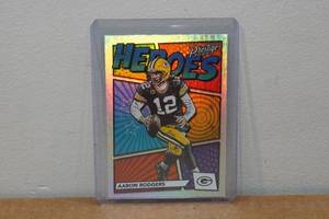 lot 79 image: 2022 Prestige Aaron Rodgers Heroes Insert Football Card