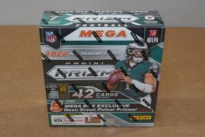 lot 87 image: 2024 Panini Prizm Mega Box of Football Card Packs - Neon Green Pulsar Prizms