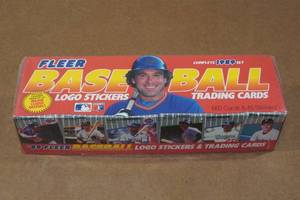 lot 90 image: 1989 Fleer Baseball Logo Stickers & Trading Cards Complete Set - Fk Face, and More