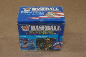 lot 100 image: 1987 Fleer Baseball Team Logo Stickers & Updated Trading Card Complete Set