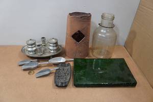 lot 185 image: Assorted Collectibles - Glass Block, Native American