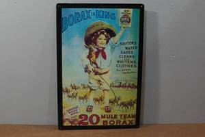 lot 274 image: Borax Raised Metal Sign