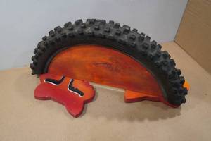 lot 319 image: Homemade Fox Racing Floating Wall Shelf