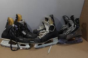 lot 343 image: 3 Pairs of Hockey Skates