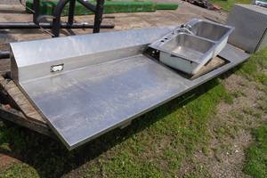 lot 1F image: Commercial Stainless Steel Counter Top and Sink