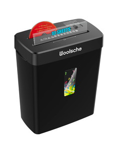 lot 250 image: Brand New Woolsche Paper Shredder 10 Sheet Cross Cut with 3.43 Gallon Basket P4 Security Level 3 Mode Design Shreds CD and Credit Card Durable, Fast, and Jam Proof for Home Office Retail $40.99