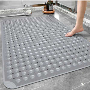 lot 253 image: Brand New Yolife Extra Large Shower Mat, 34.3 L x 23.3 W TPE Anti Slip Stand Up Shower Mat with Drain Holes and Suction Cups, Large Size Mat More Suitable for Shower Stall, No Odor, Heavy Mat