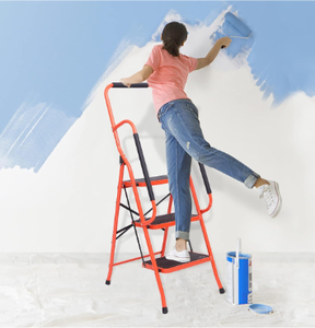 lot 264 image: Brand New LUISLADDERS 2 Step Ladder, Folding Step Stool with Handrails, Step Ladder 3 Step Folding 500lbs with Widened Anti-Slip Pedal, Multi-use for Home Kitchen Office Retail $89.99