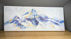 lot 277 image: New Blue Mountain Canvas Painting 47x19.5
