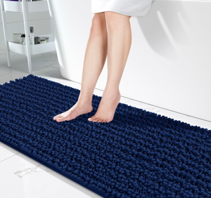 lot 243 image: Brand New Yimobra Bathroom Runner Rug 70x24 Super Absorbent and Thick, Navy Blue $48.99 Retail