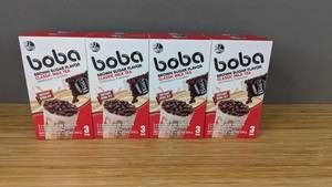 lot 247 image: Brand New Case of J WAY Instant Boba Bubble Pearl Milk Tea Kit with Authentic Brown Sugar Tapioca Boba, Ready in Under One Minute, Paper Straws Included - 24 Servings Best By Date 8825 Retail $71.92