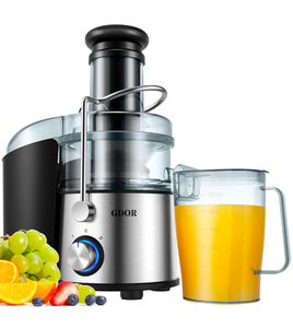 Brand New GDOR Powerful 1200W Juicer with Larger 3" Feed Chute, 40oz Large Juice Jug, Centrifugal Juice Extractor Maker with Titanium Enhanced Cutting System, Dual Speeds, BPA-Free, Retail $49.99