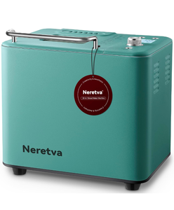 Brand New Neretva Bread Maker 20-IN-1, Dual Heater 2LB Bread Machine Stainless Steel Bread Maker Machine Nonstick Ceramic Pan Compact for Gluten Free/Sourdough/Whole Wheat Bread/Yogurt, Breadmaker Recipe-Green Retail $119.99