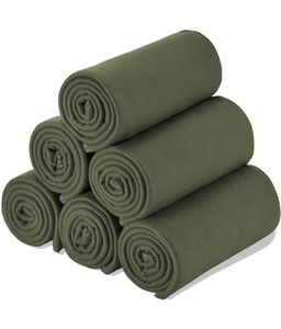 lot 218 image: Brand New Fleece Throw Blanket Bulk Fleece Blankets Solid Lightweight Warm Soft Cozy Pet-Friendly for Home Bed Sofa Couch Dorm Office Wedding Gifts Travel Airplane Seasons Dark Green, 50x60 Inches
