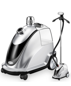 lot 223 image: Brand New Anthter Steamer for Clothes 1500W Powerful Standing Garment Steamer with Roll Wheels 2.4L Water Tank for 90mins of Continuous Steaming 35s Fast Heat Up Retails $129.99