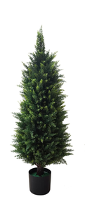 lot 226 image: Brand New 37 Inch Artificial Cedar Topiary Trees for Outdoor Front Porch Dcor - UV Rated Fake Plants for Indoor and Outdoor Use, Potted Shrubs for Front Door, Office Retail $79.99