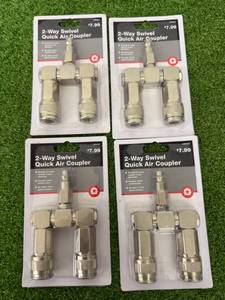 lot 35 image: New 2-Way Swivel Quick Air Couplers (4)
