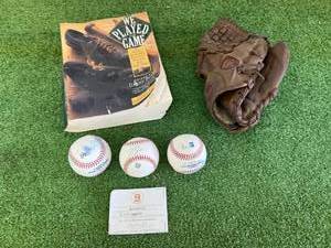 lot 139 image: Signed Luis Castillo Baseball, Baseballs, Glove & Book