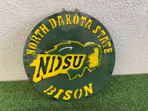 lot 159 image: North Dakota State Bison Metal Sign