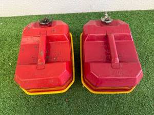 lot 174 image: 2 USMC 2.5 Gallon Metal Gas Cans