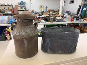 lot 202 image: Cream Can & Copper Boiler