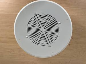 lot 82 image: 6x Bogen 8 Ceiling Speaker Assembly w OffWhite Grille