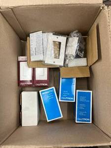 lot 5 image: Lot of Misc Electrical Switch Plates, Dimmers & Replacement Switches