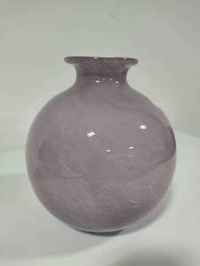 lot 25 image: Purple Wavy Glass Vase