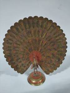 lot 27 image: Brass Peacock Art Sculpture