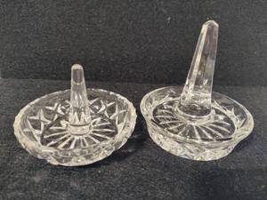 lot 71 image: Two Crystal Ring Holders