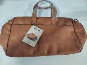 lot 98 image: Kenneth Cole Reaction Faux Leather Duffle Bag New wTag