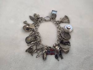lot 101 image: Sterling Silver Charm Bracelet wTons of Charms