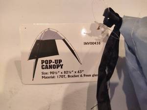 lot 128 image: Outdoor Pop Up Canopy New in Bag