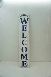 lot 25 image: Wooden Welcome Sign 4 tall by 9 wide