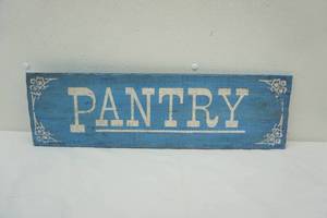 lot 36 image: Decorative wooden Pantry Sign 24 wide by 7 high