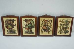 lot 53 image: Vintage Hummel Art Prints (4ct)