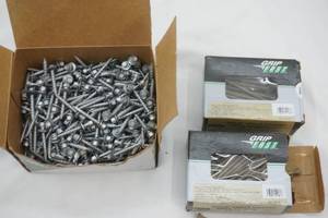 lot 96 image: Gold Triple Coated Deck Screws and Zinc Pole Barn Screws