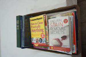 lot 130 image: Outdoors & Industrial Magazines, Hymnals & Sheet Music, Cleaning Books, & Food Storage Bags