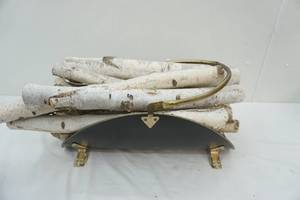 lot 162 image: Birch Firewood & Log Holder