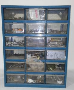 lot 3 image: Bolt 18 Drawer Organizer. Contents included