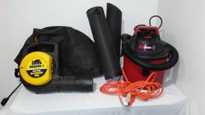 lot 15 image: Eager Beaver Blower and Craftsman Shop Vac.