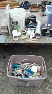 lot 72 image: Plumbing, Electrical, Registers 4 X 12 (7) New, Can Lights.