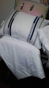 lot 88 image: Fun Accent, Pillows Q Sized Bedding(new), Neck Pillow and More.