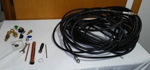 lot 100 image: Sewer Jetter Hose with attachments for Pressure Washer.