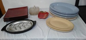 lot 120 image: Buffalo China Platters, Vintage Platters and more.