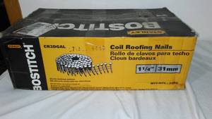 lot 127 image: Stanley Bostitch 1  in. Coil Roofing Nails.