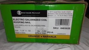 lot 128 image: Boise Cascade 1  in. Coil Roofing Nails.