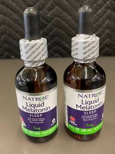 lot 7 image: Natrol Liquid Melatonin Sleep Supplement 2-Pack, 2 Fl Oz Each