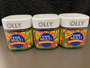 lot 9 image: Set of 3 Olly Kids Multi Gummy Worms Dietary Supplements